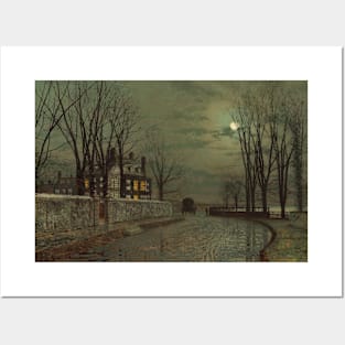 The Turn of the Road by John Atkinson Grimshaw Posters and Art